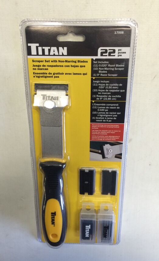 Titan Scraper Set with Non-Marring Blades, 22pc