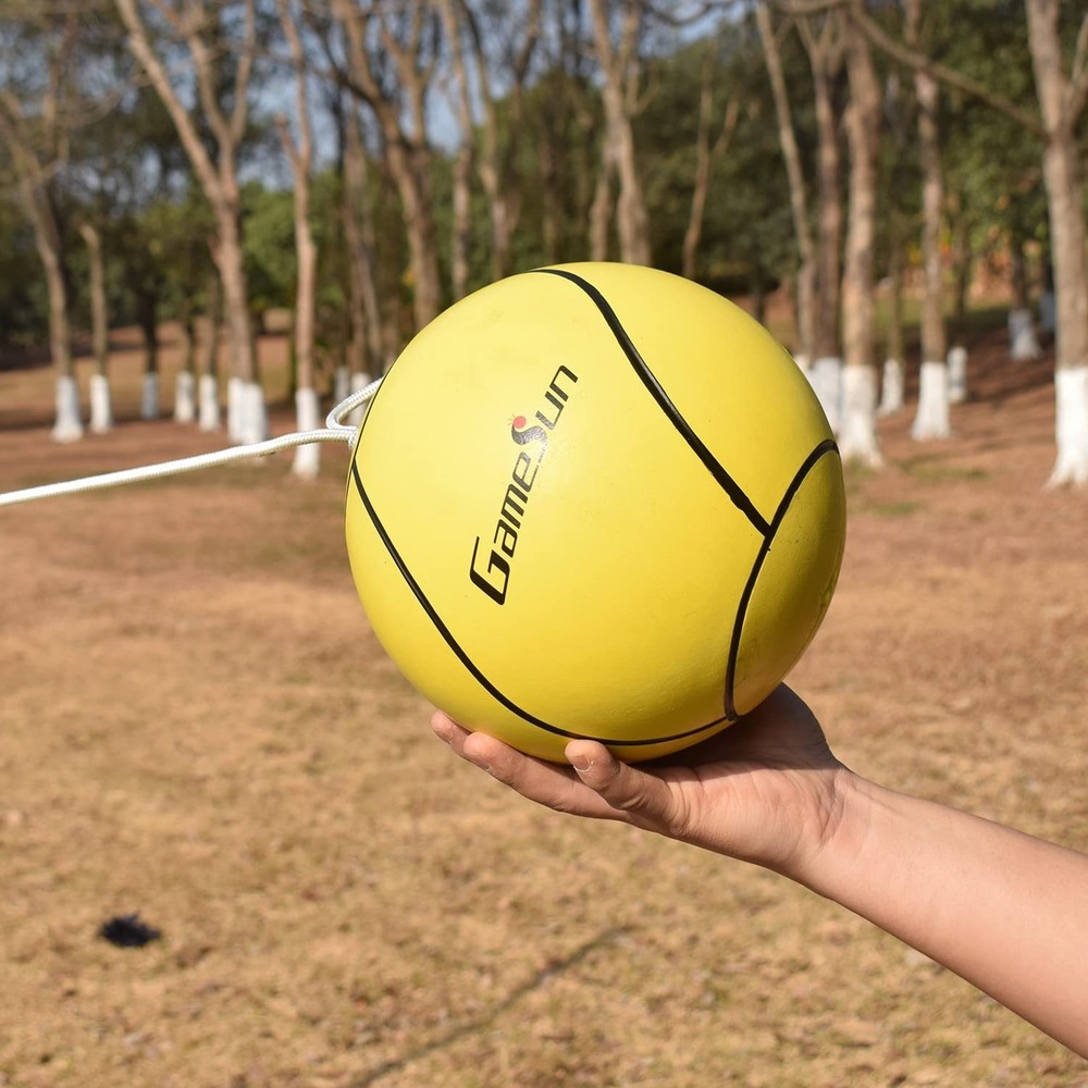 Tetherball and Rope,Full-Size Soft Touch, Portable Tetherballs with Soft Rope