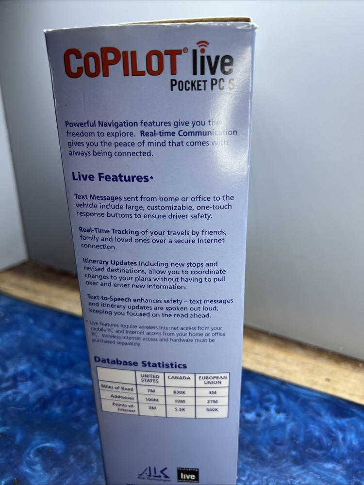 CoPilot Live Pocket PC 5 Software US Maps (CLP5US) New Open Box