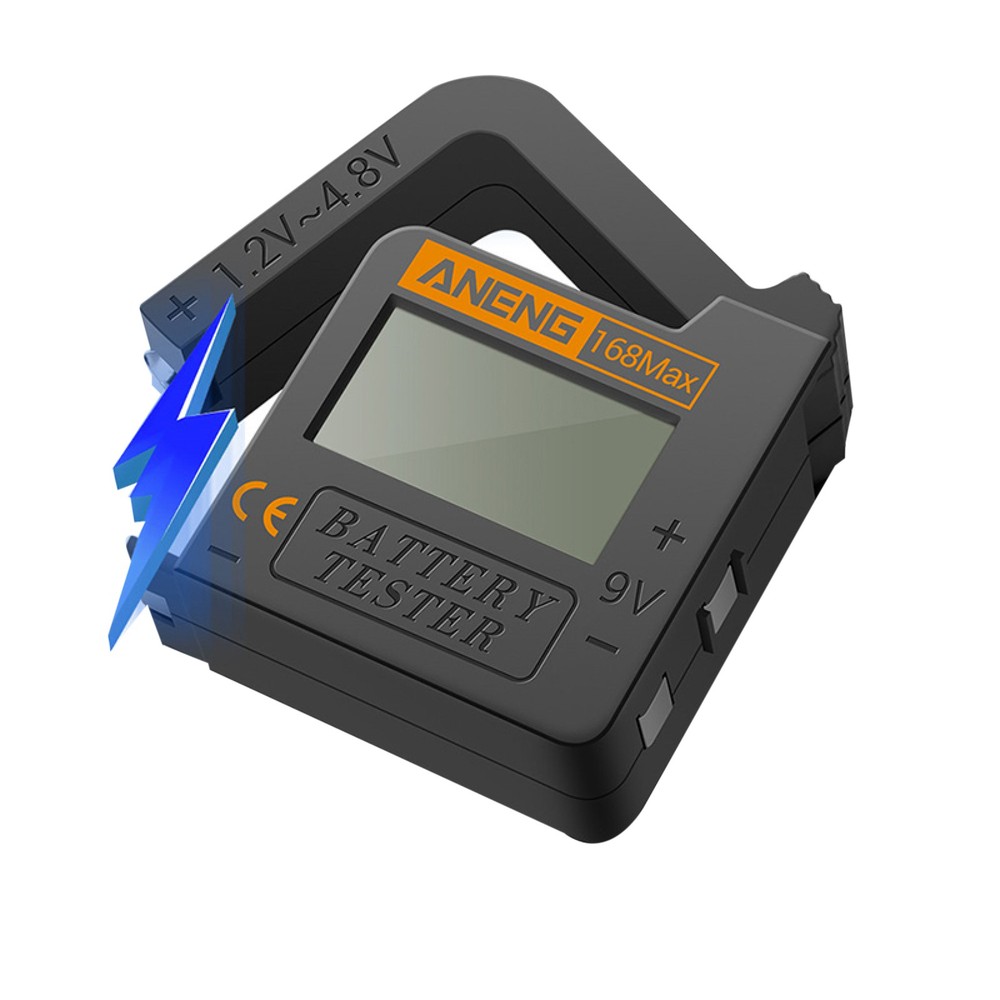ANENG 168Max Digital Battery Capacity Checker Volt Checker For 9V AA AAA