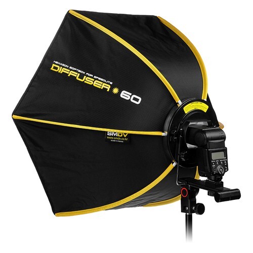SMDV Diffuser 60 Smart Softbox - 20x24" Hexagon Soft Box for Speedlight Flash