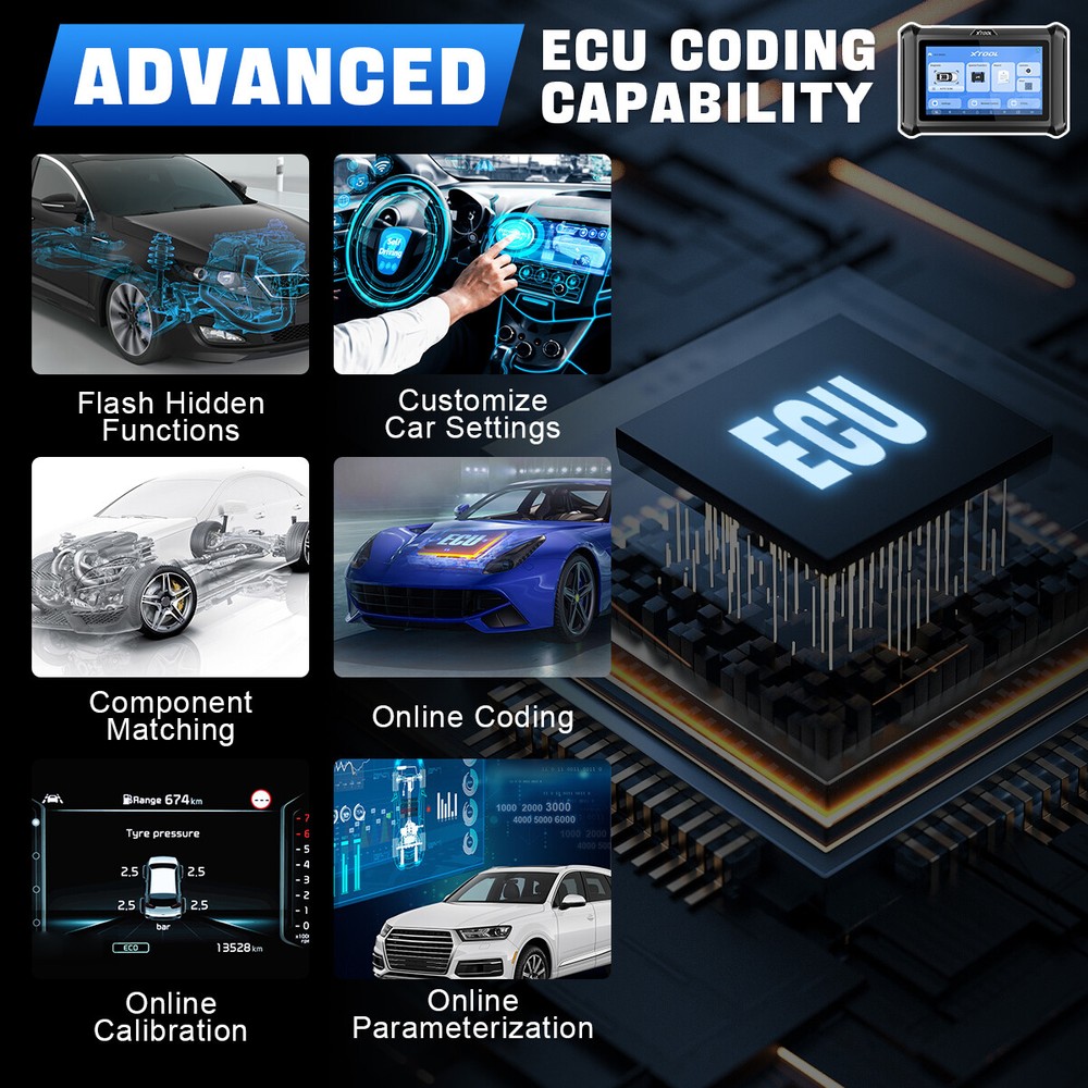 XTOOL D7S Auto Bidirectional Full System Car Diagnostic Scanner KEY Coding TOOL