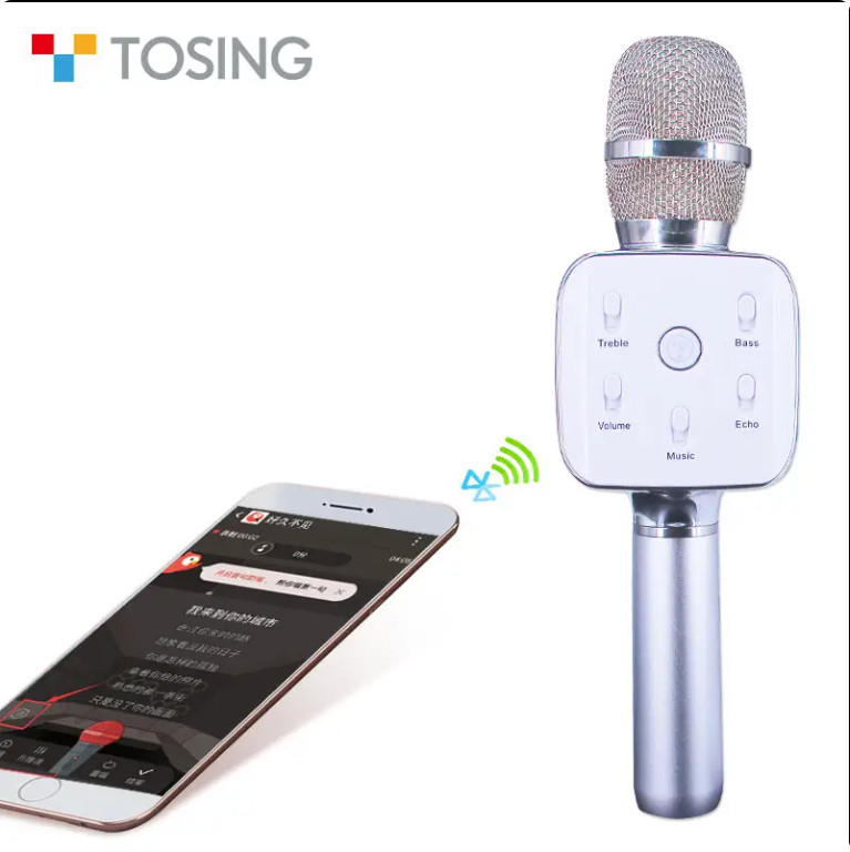 Bluetooth Microphone Wireless, for Singing & Karaoke Handheld Dynamic Microphone