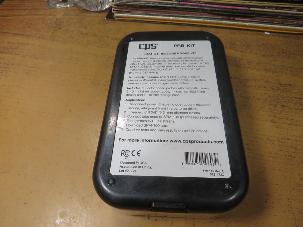 CPS Products PRB-KIT Static Pressure Probe Kit