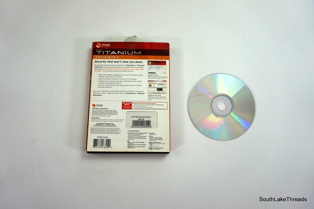 Trend Micro Titanium 2010 Antivirus + Security 1 PC 1 Year