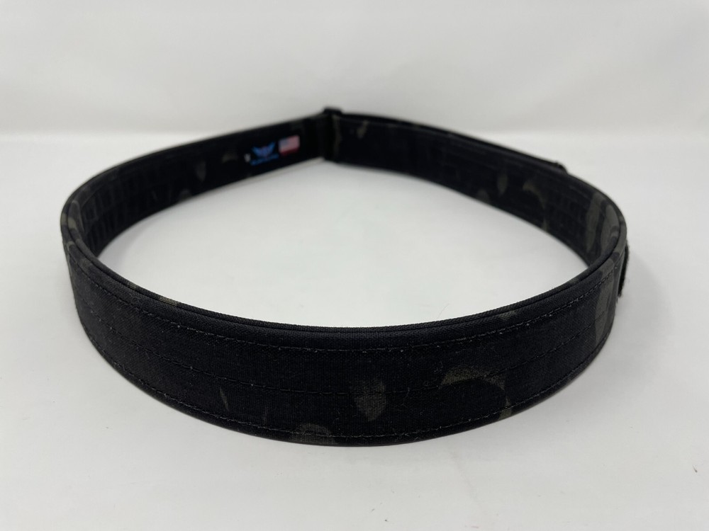 Blue Alpha Low Profile EDC Belt / Wrapped Black Multicam