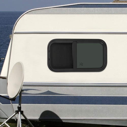 2Pcs RV Rectangular Window Vertical Slide Window Venting Window w/Trim Rings
