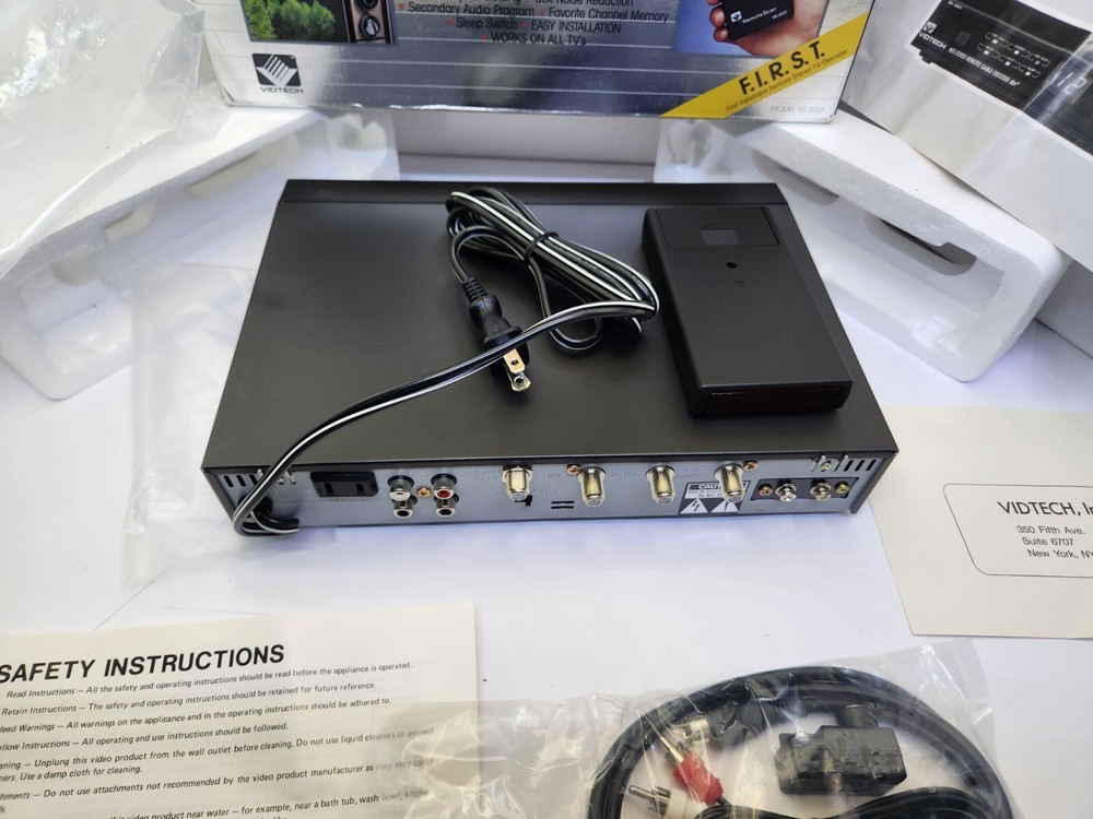 Vidtech MTS Stereo Remote Cable TV Television Decoder DBX RS-2001 Brand New