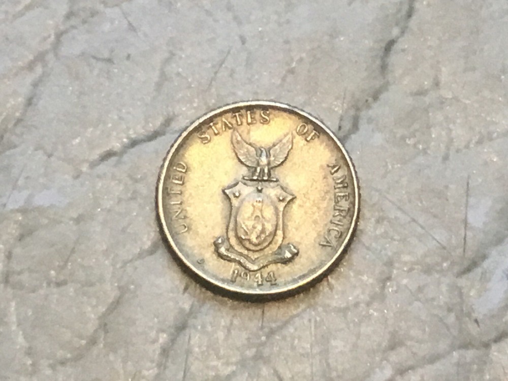1944 D Mint SILVER Philippines 20 Centavos US Administration