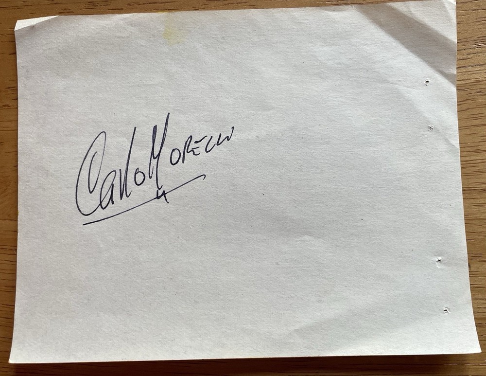 Chilean Opera Baritone Carlo Morelli Autograph