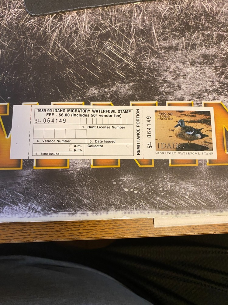 1989 Idaho State Duck Stamp, Hunter #1