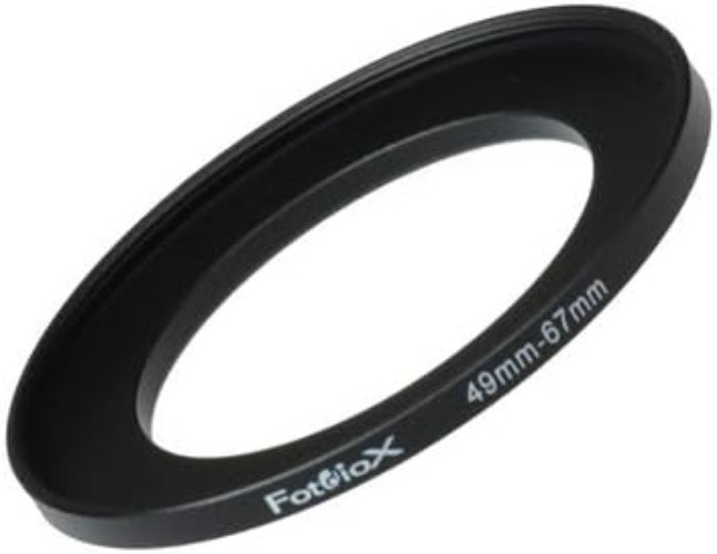 High Precision 49mm-67mm Step-Up Ring - Lightweight Anodized Black Aluminum