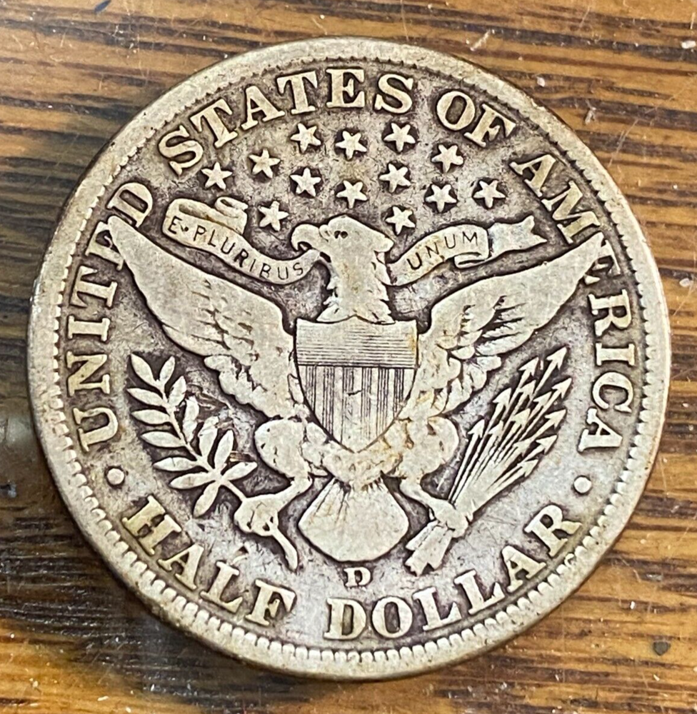 1908-D Barber Half Dollar Nice Original Fine CHRC