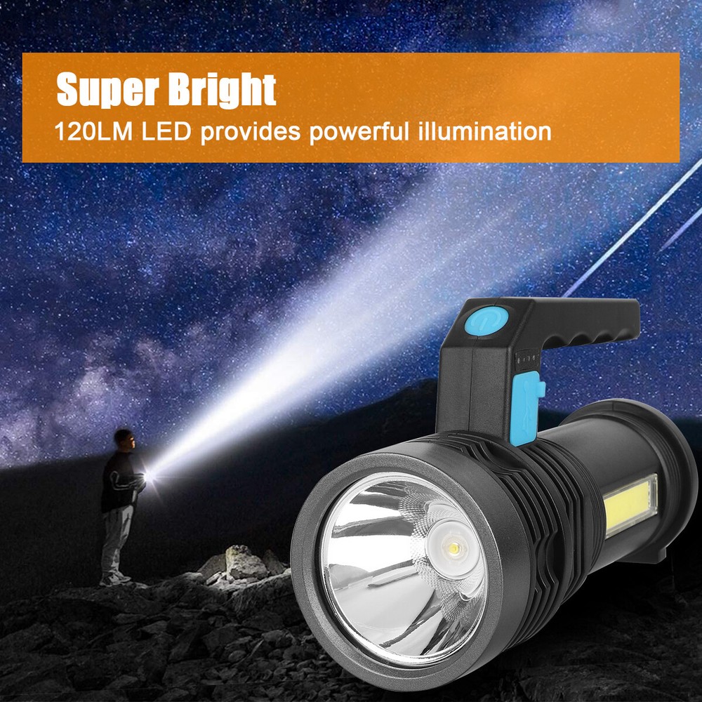 Super Bright LED Searchlight Portable Rechargeable Spotlight Handheld Flashlight