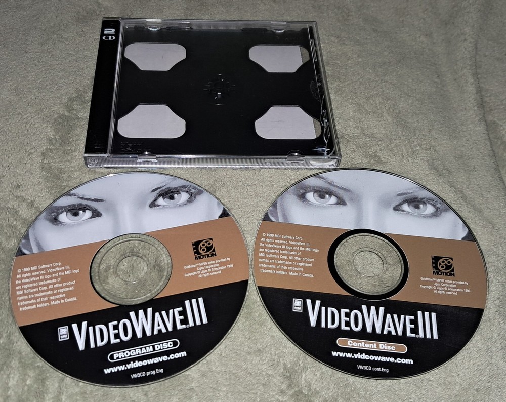 MGI Video Wave III PC/Computer Software Windows 2 Discs Music Audio Edit 1999
