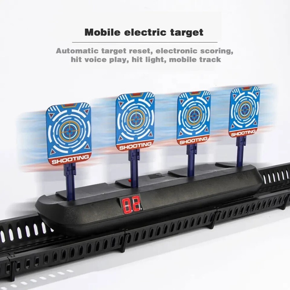 2 PACK Shooting Blaster Toy with moving Target for Practice Shooting Game