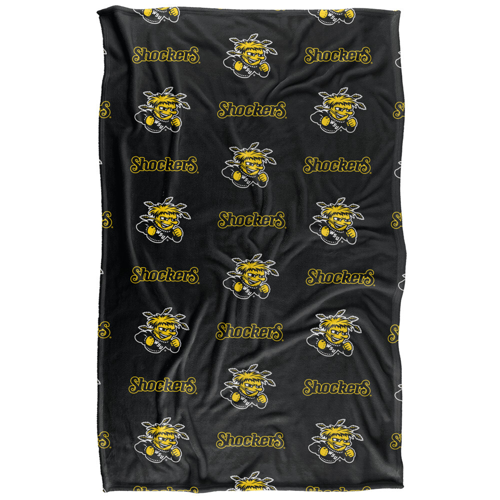 Wichita State University Logo Pattern Silky Touch Super Soft Throw Blanket