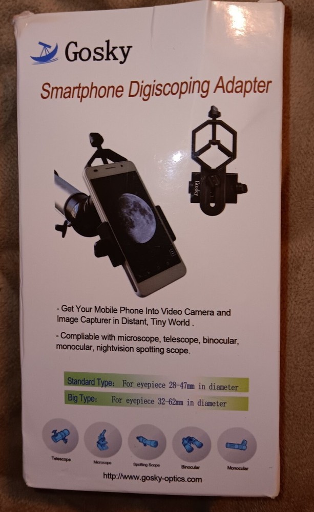Gosky Smartphone Adapter for Telescope Metal Digiscoping Smartphone Adapter
