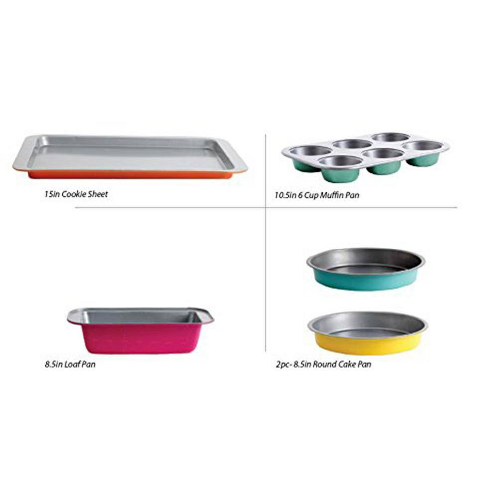Color Splash Lyneham 5-Piece Carbon Steel Bakeware Set
