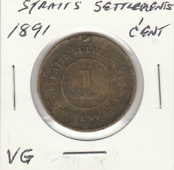 Straits Settlements 1891 1 Cent