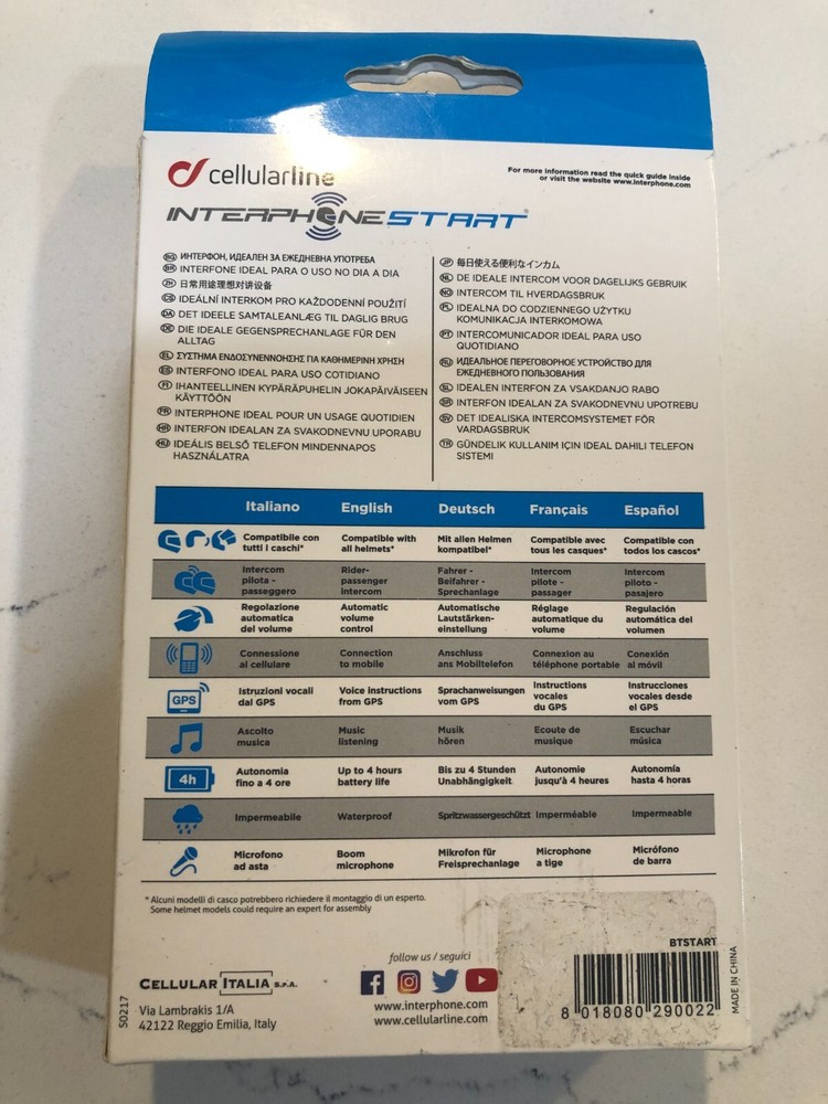 Interphane Start CellularLine Bluetooth