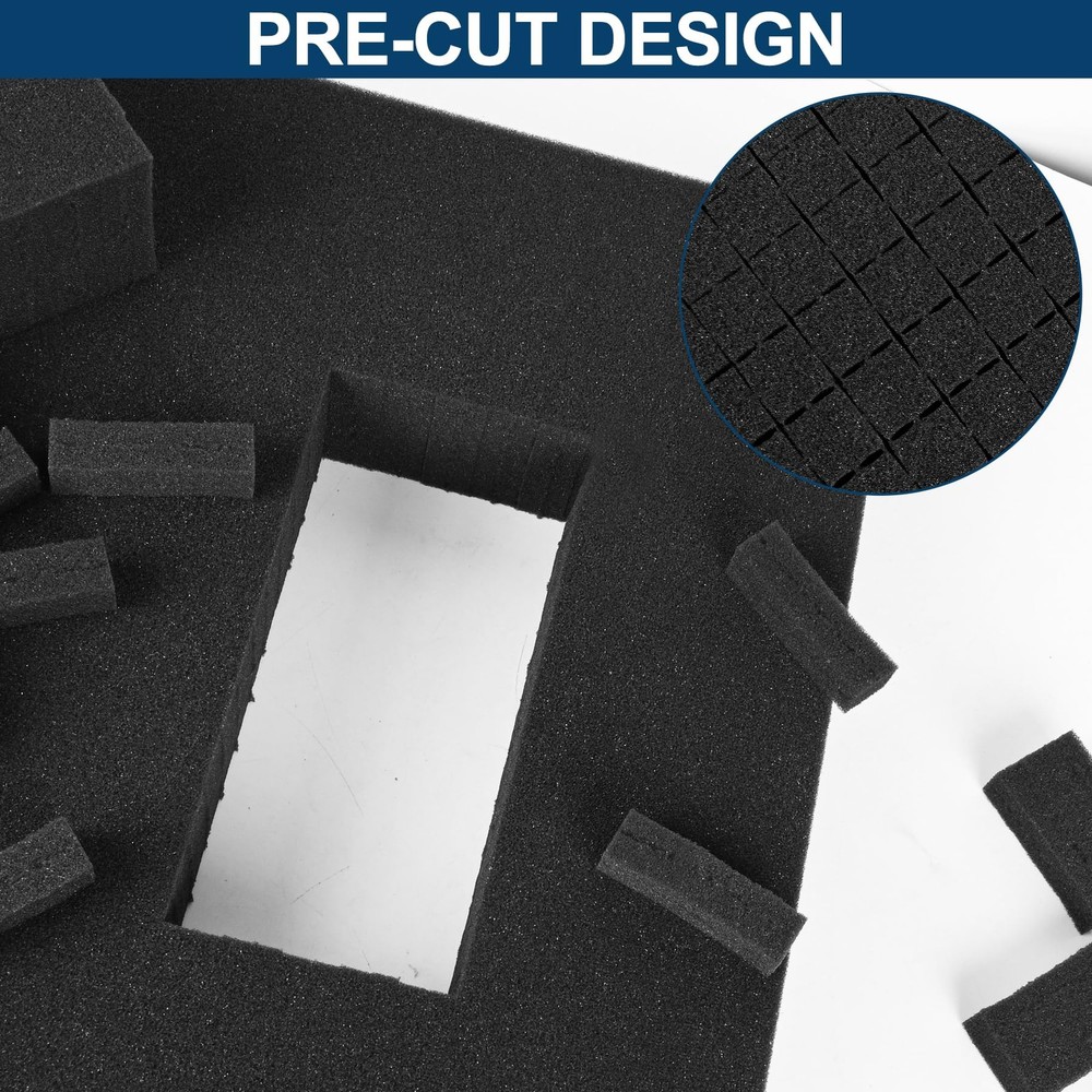 4 Pcs Pick and Pluck Foam Sheets 2 Size Polyurethane Pick Apart Foam Inserts ...
