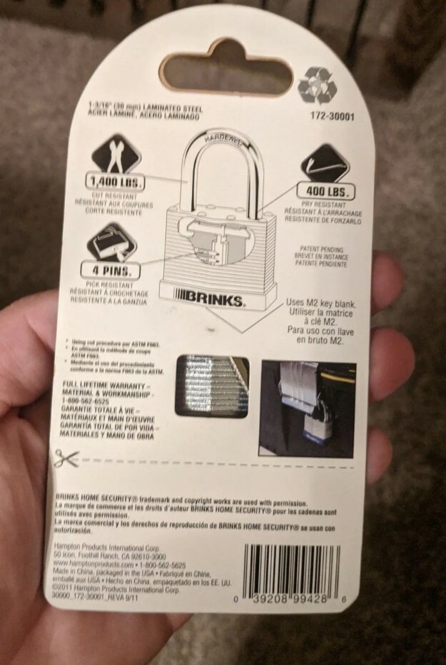 Brinks 30mm Steel Lock