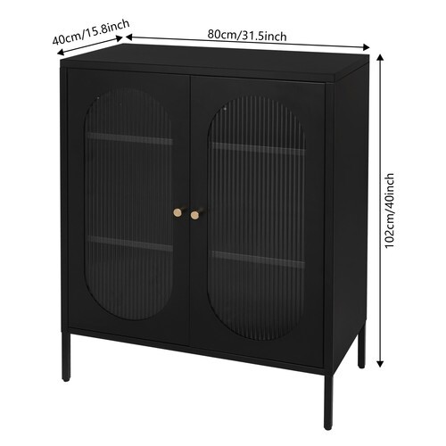 40" Kitchen Pantry Storage Box 3 Tiers Adjustable Tier Spacing Accent Cabinet