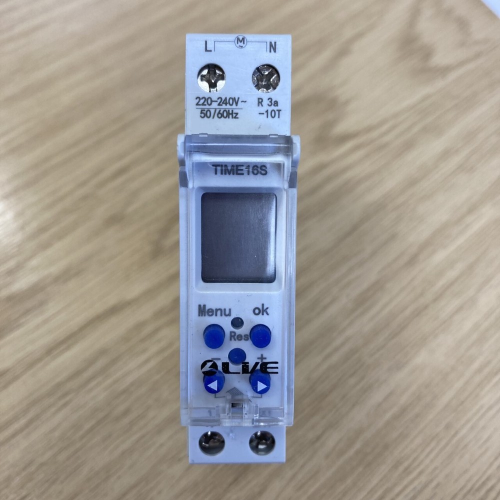 Live Electrical Single Module Digital Timer Din Rail Mounted - TIME16S