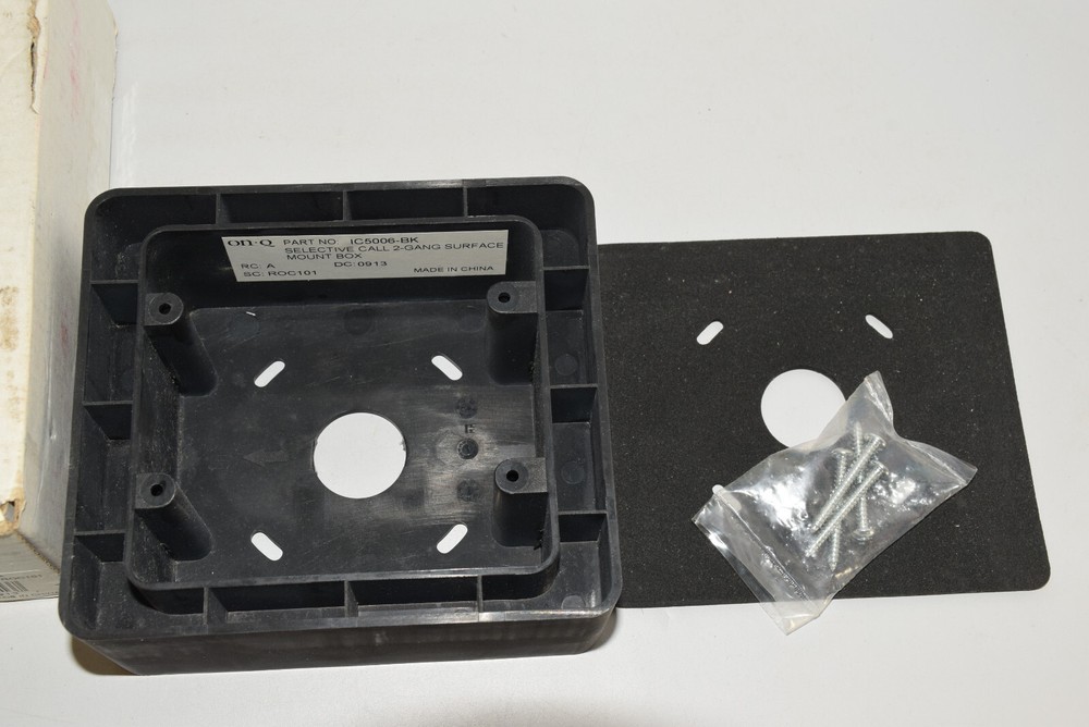 On-Q IC5006-BK Electrical Back Box, Selective Call Double Gang Box - Black
