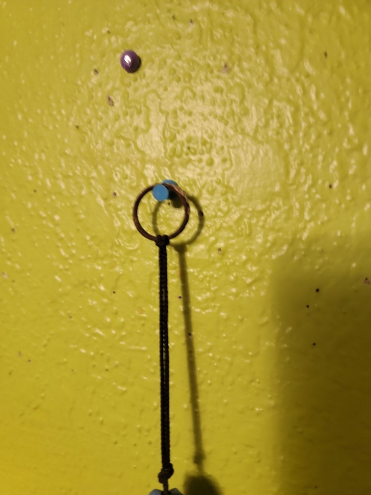 Blue Wind Chimes pyramid shape Vintage Sea Turtles