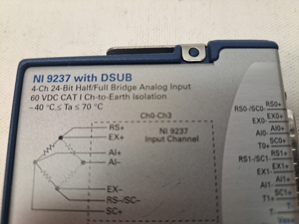 National Instruments NI 9237 w/ DSUB Bridge Analog Input Module USED
