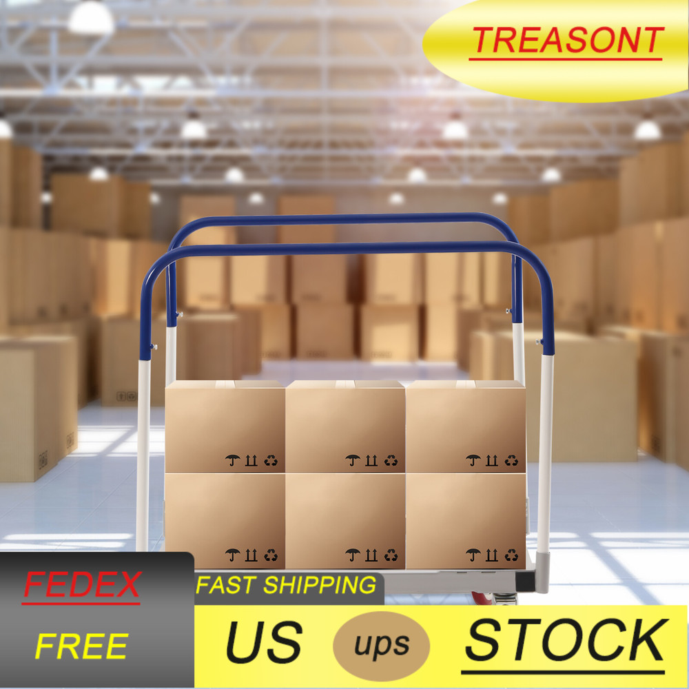 1500 lbs Professional Panel Cart Dolly Rectangular Low Noise with 5inch Casters