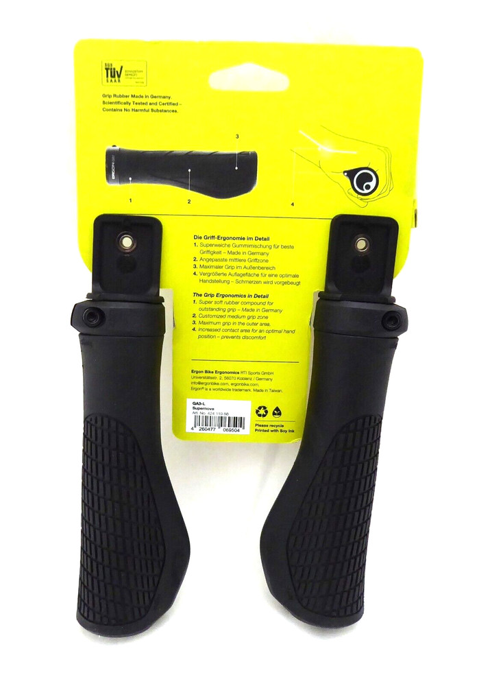 Ergon GA3 Supernova Grips with Switch - Black, Large