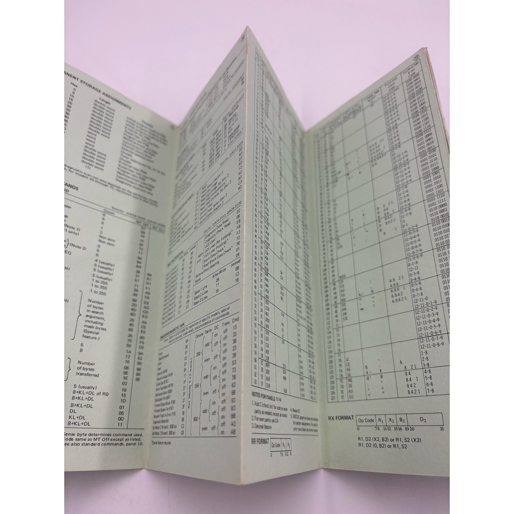 IBM SYSTEM/360 REFERENCE DATA BROCHURE X20-1703-9 USED