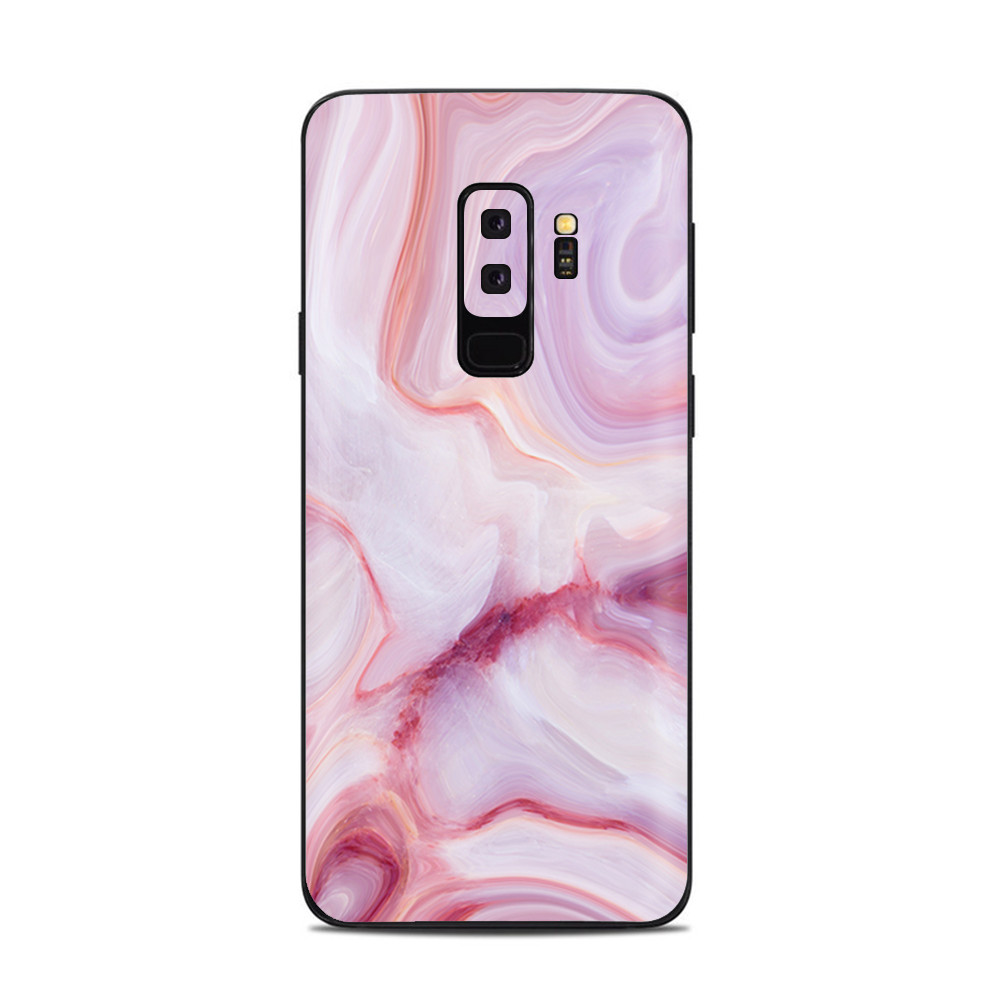Samsung Galaxy S9 Plus Skins Decals - Pink Stone Marble Geode