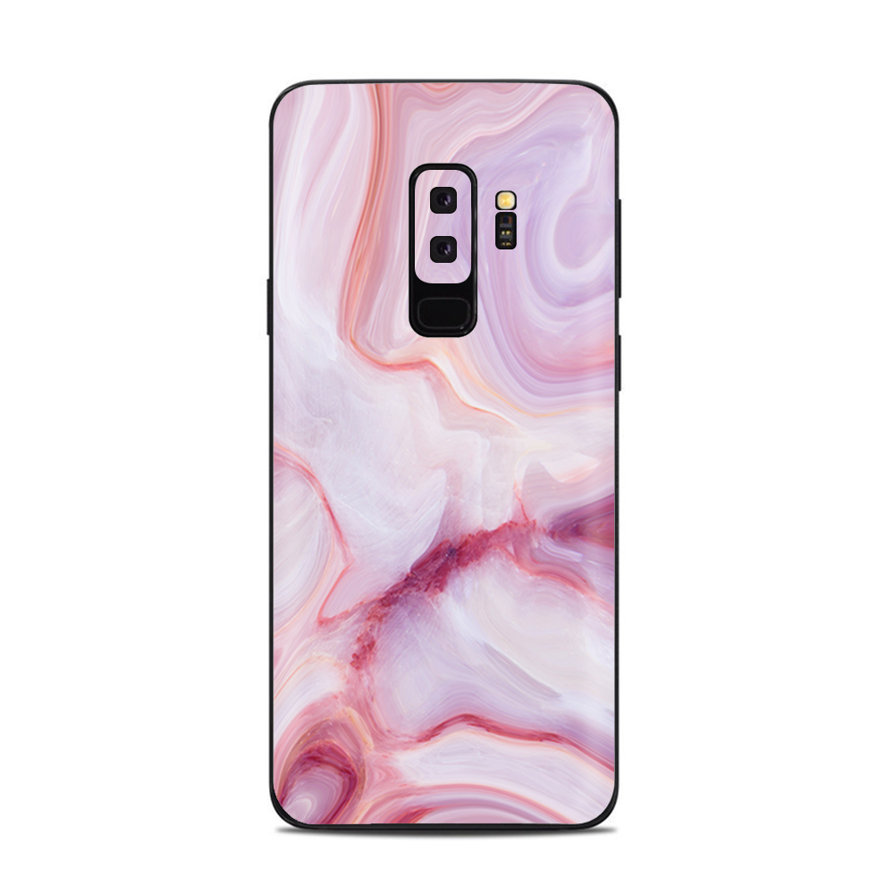 Samsung Galaxy S9 Plus Skins Decals - Pink Stone Marble Geode