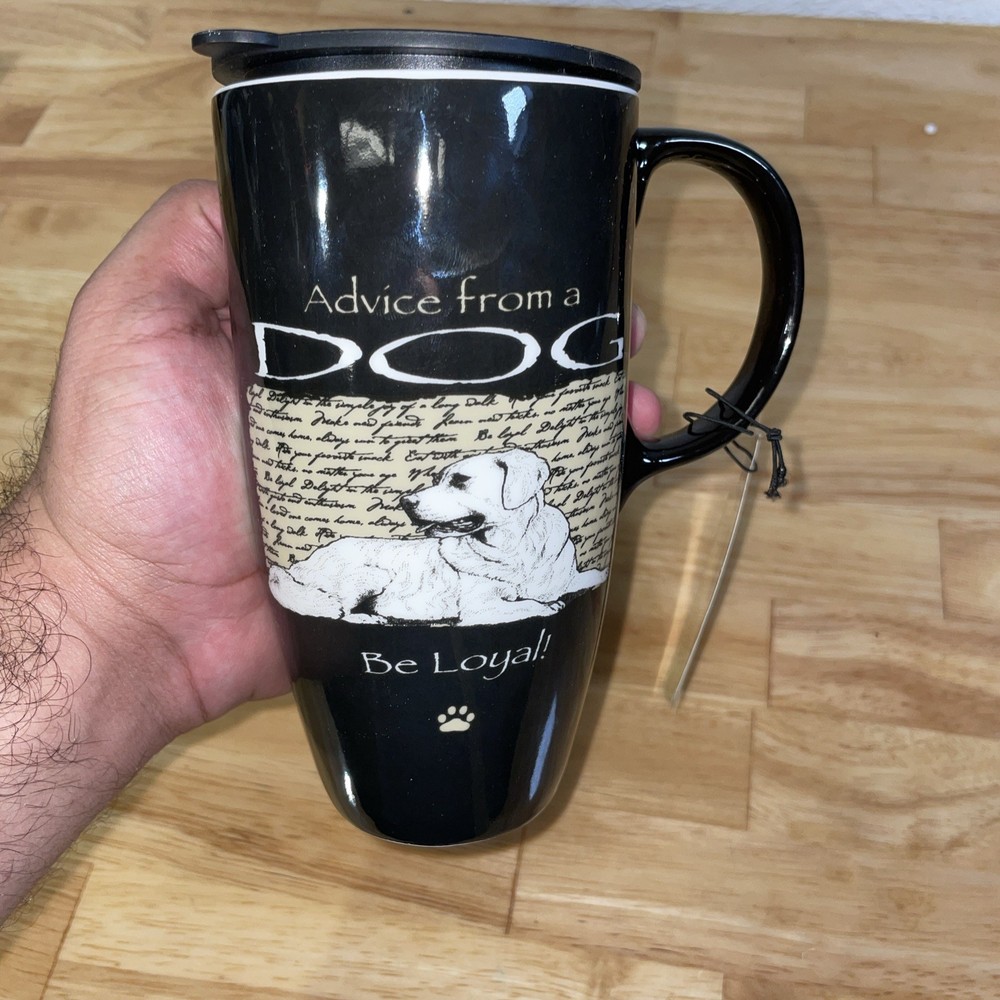 Cypress Home Ceramic Latte Cup - "Advice From A Dog"