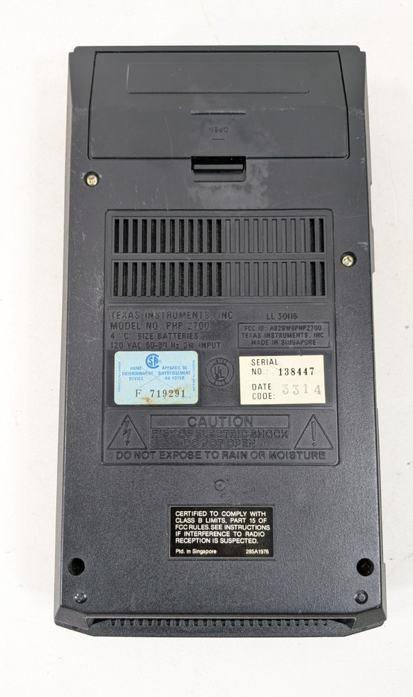 Texas Instruments PHP 2700 Program Recorder TI-99 FOR PARTS NOT WORKING AS IS