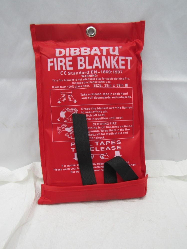 DIBBATU Fire Blanket for Home and Kitchen Fire Blankets Emergency 39" x 39"