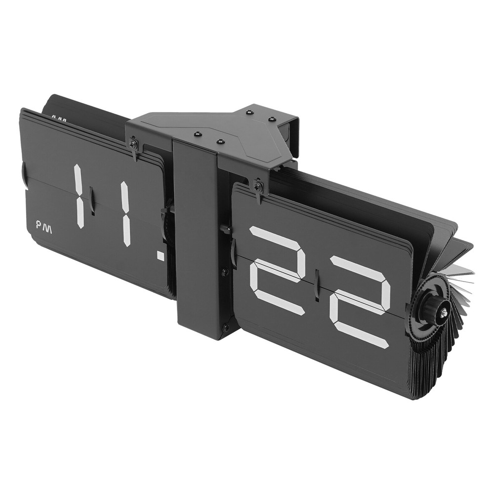 Wall Clock Tabletop Flip Clock Battery Operated Digital Display Screen New