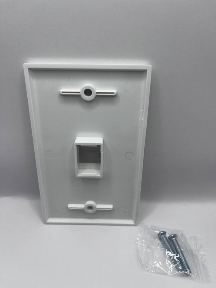 10 Pack - 1 Port 120-Type US Standard Wall Jack Faceplate