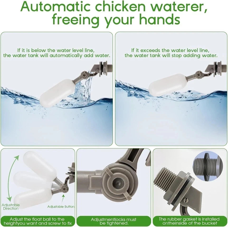 Automatic Chicken Waterer Large Chicken Waterer System Pou USA