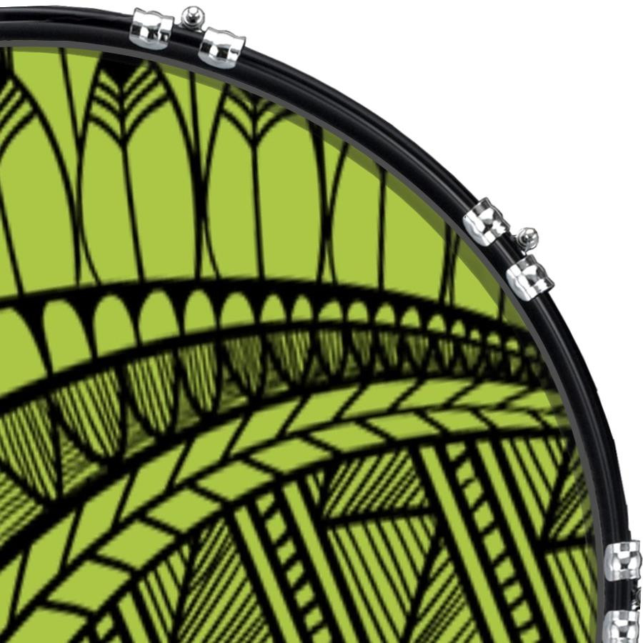 20" Custom Bass Kick Drum Front Head Graphical Graphic Pattern 7