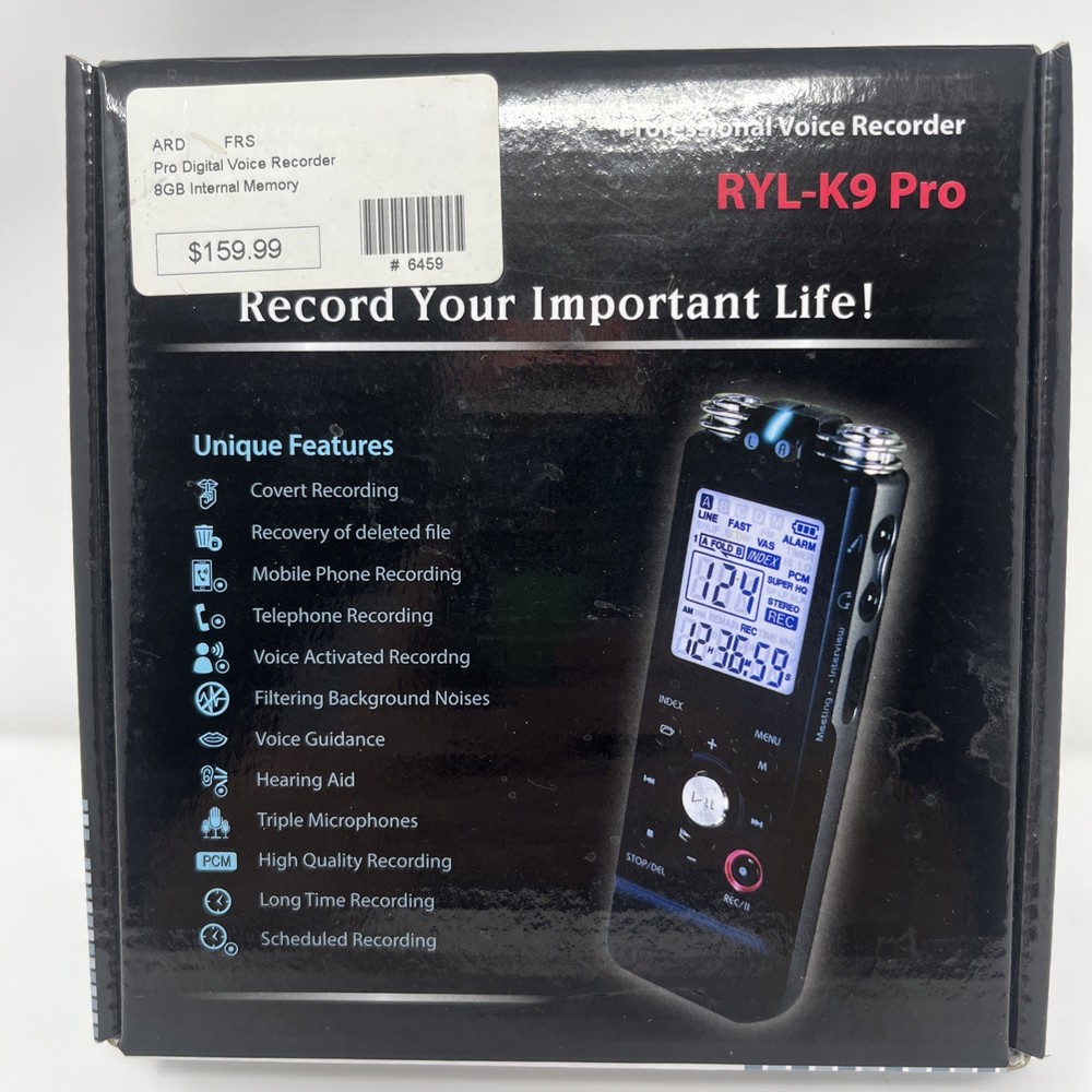 Digital Voice Recorder RYL-K9 Pro 8GB