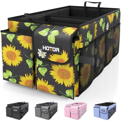 Foldable Trunk Organizer - SUV & Sedan, Sturdy Car Medium Sunflower