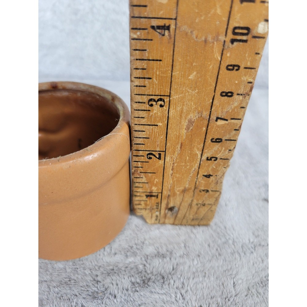Vintage Ceramic Dragon Mini Planter Pot Small Rustic Earthware Pot Brown
