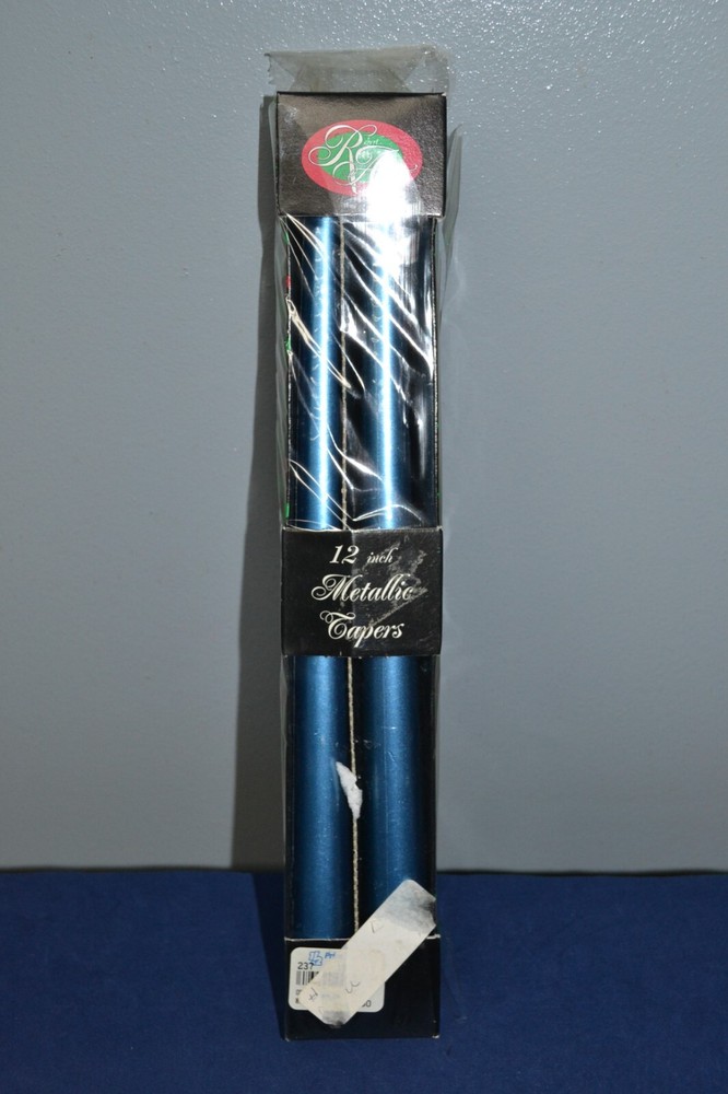 Vintage Robert Alan 12" Metallic Blue Tapers