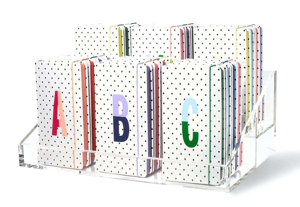 Kate Spade New York Take Note Large Polka Dot Leatherette Initial Notebook Bo...