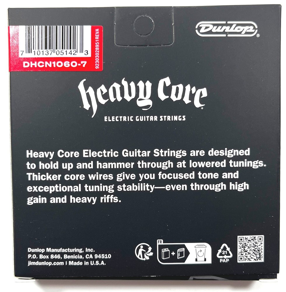 Dunlop Guitar Strings Electric Heavy Core 7 string guitar 10-60